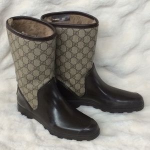 Gucci fur lined boots